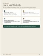 Unshakeable — sample page showing the values inventory