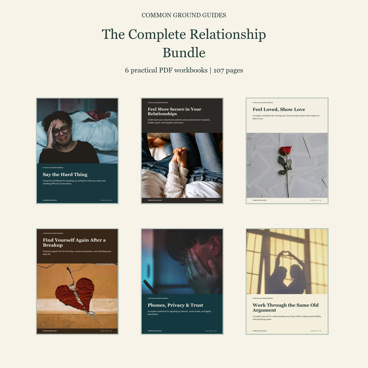 The Complete Relationship Bundle - all included revised workbook covers