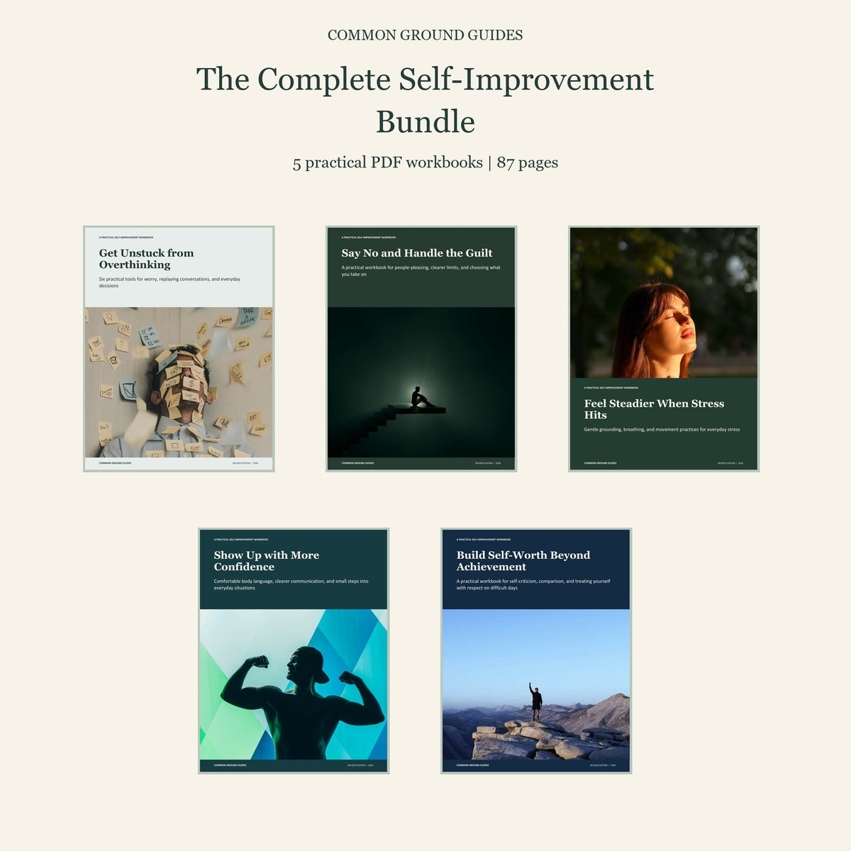 The Complete Self-Improvement Bundle - all included revised workbook covers