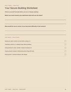 The Attachment Code, page 15 of 18: Your Secure-Building Worksheet.